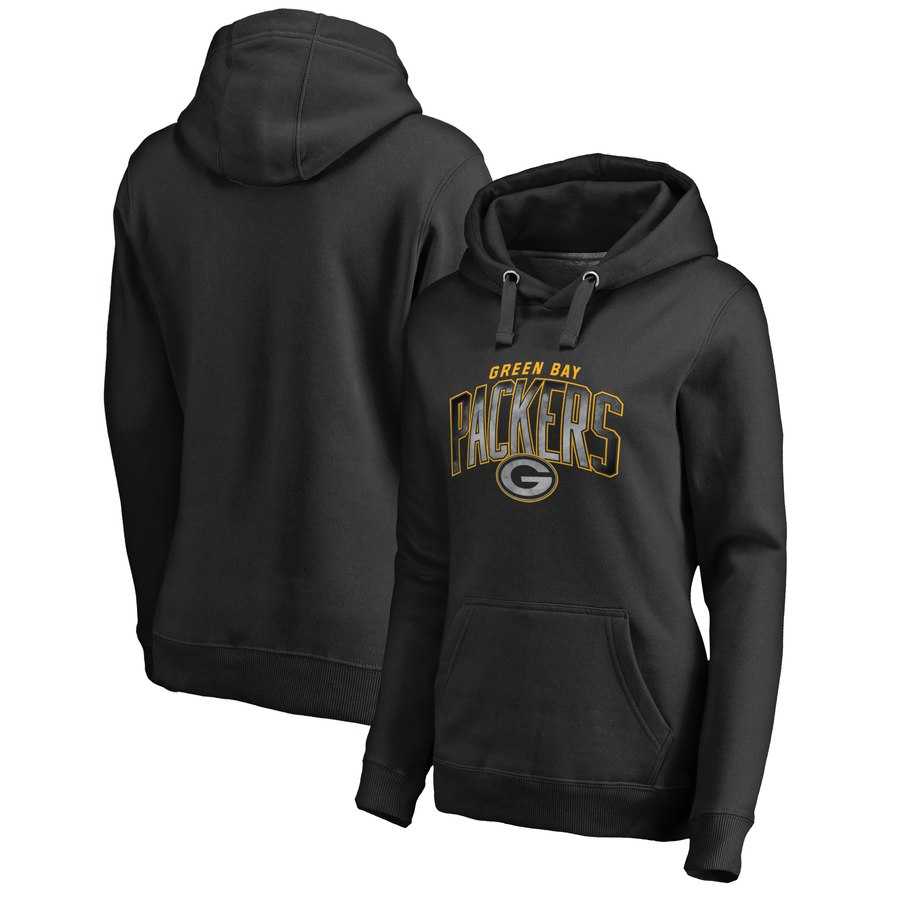 Women Green Bay Packers NFL Pro Line by Fanatics Branded Plus Size Arch Smoke Pullover Hoodie